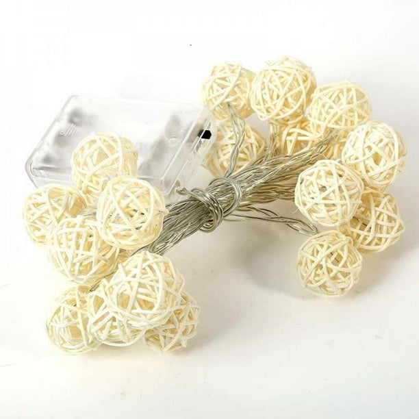 5M 20led Rattan Ball Wicker String Light Fairy Lamp Wedding Christmas Warm White 5M 20led Rattan Ball Wicker String Light Fairy Lamp Wedding Christmas Warm White